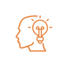 A head with a light bulb in the middle

Description automatically generated